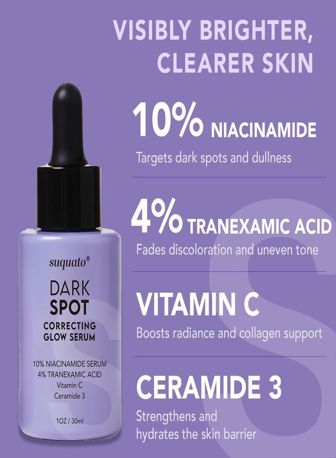 suquato Dark Spot Remover Serum – For Face Hyperpigmentation & Melasma Care – Brightening & Dark Spot Correcting Glow with Tranexamic Acid + Niacinamide + Vitamin C (30ml) - Image 3